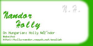 nandor holly business card